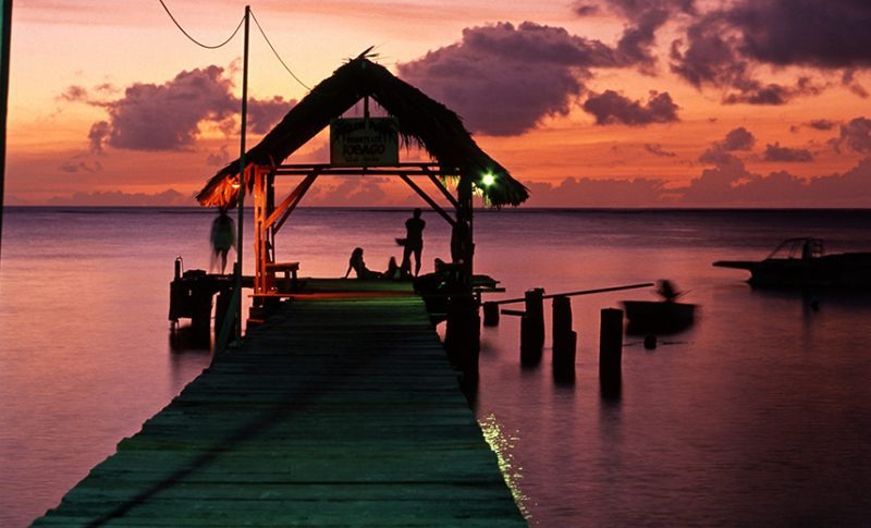 The jetty at Pigeon Point at sunset, Tobago